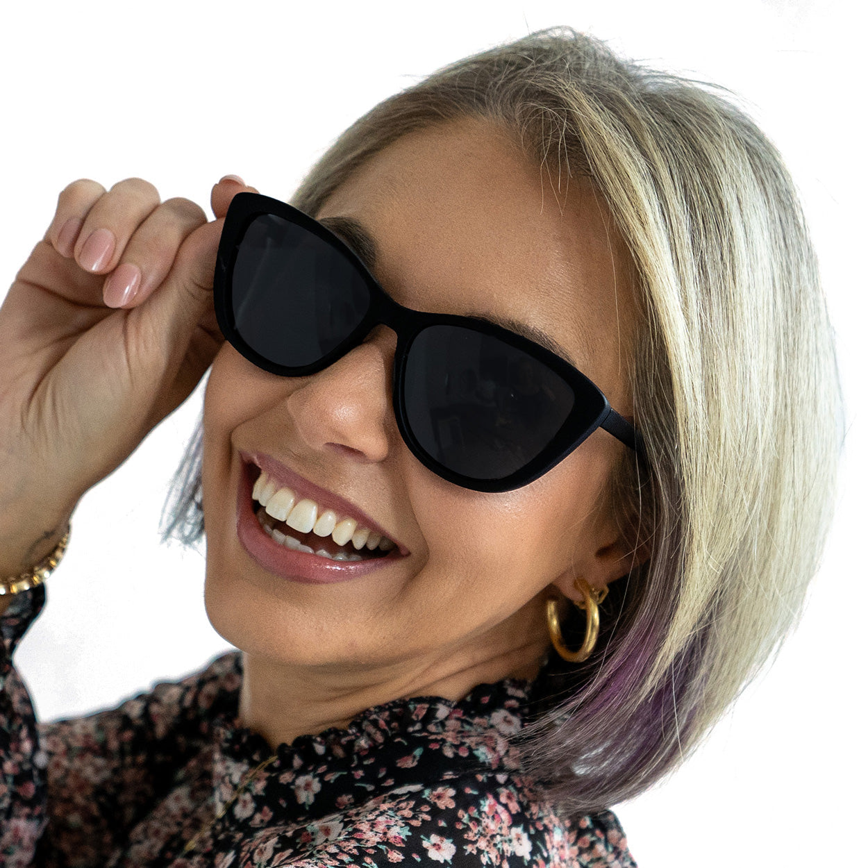 Kara - Black Cat Eye Sunglasses - TopFoxx - Flyclothing LLC