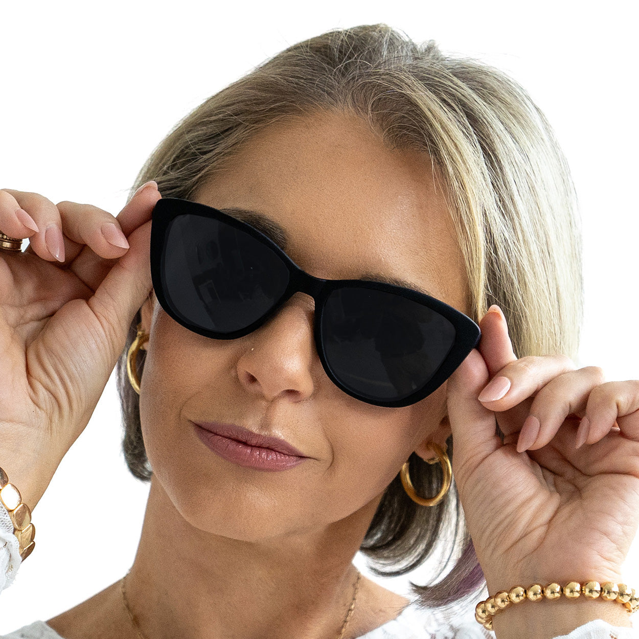 Kara - Black Cat Eye Sunglasses - TopFoxx - Flyclothing LLC