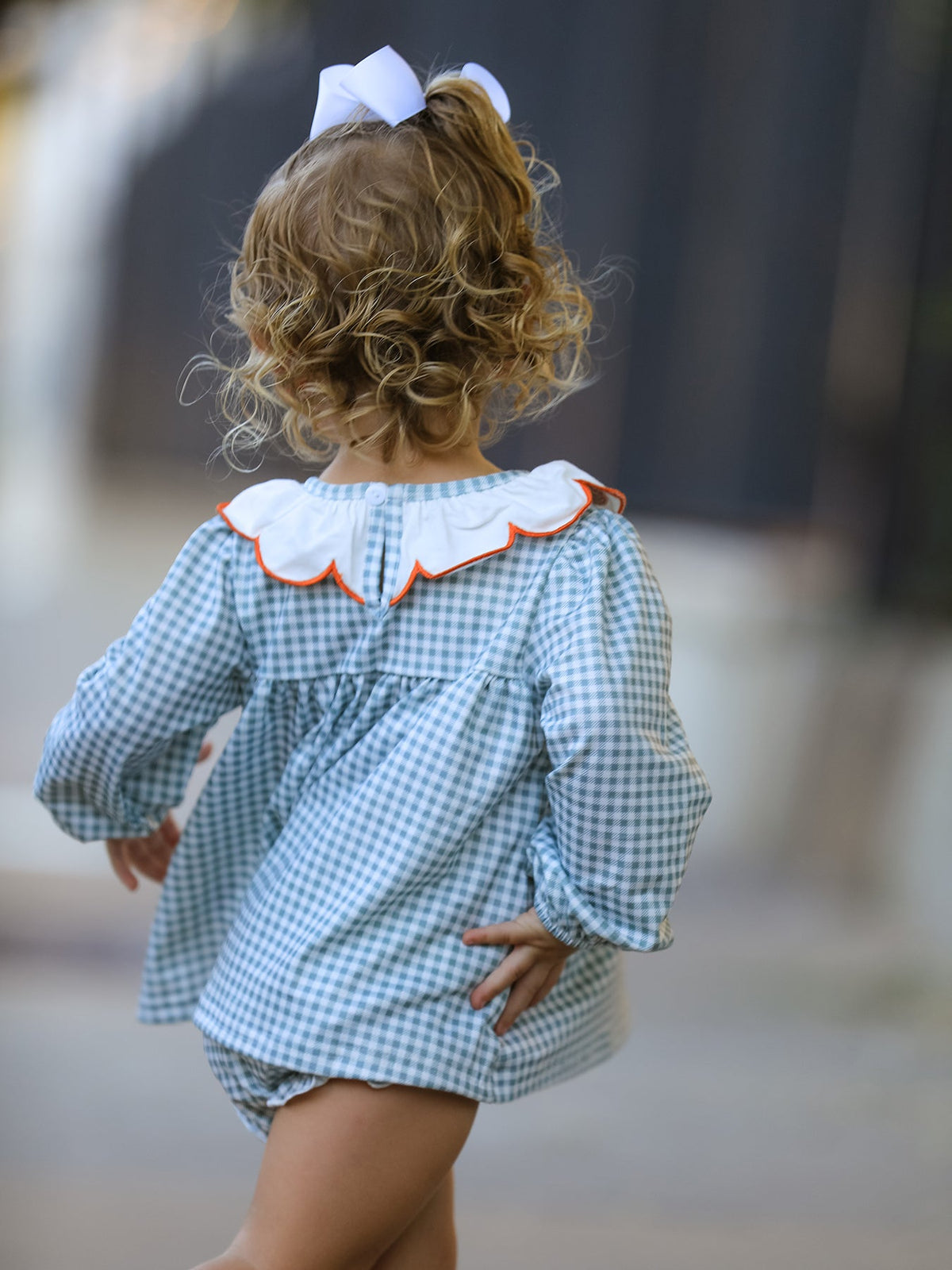 Halloween Thanksgiving Embroidered Pumpkin Girls Bloomer Set - Rylee Faith Designs - Flyclothing LLC
