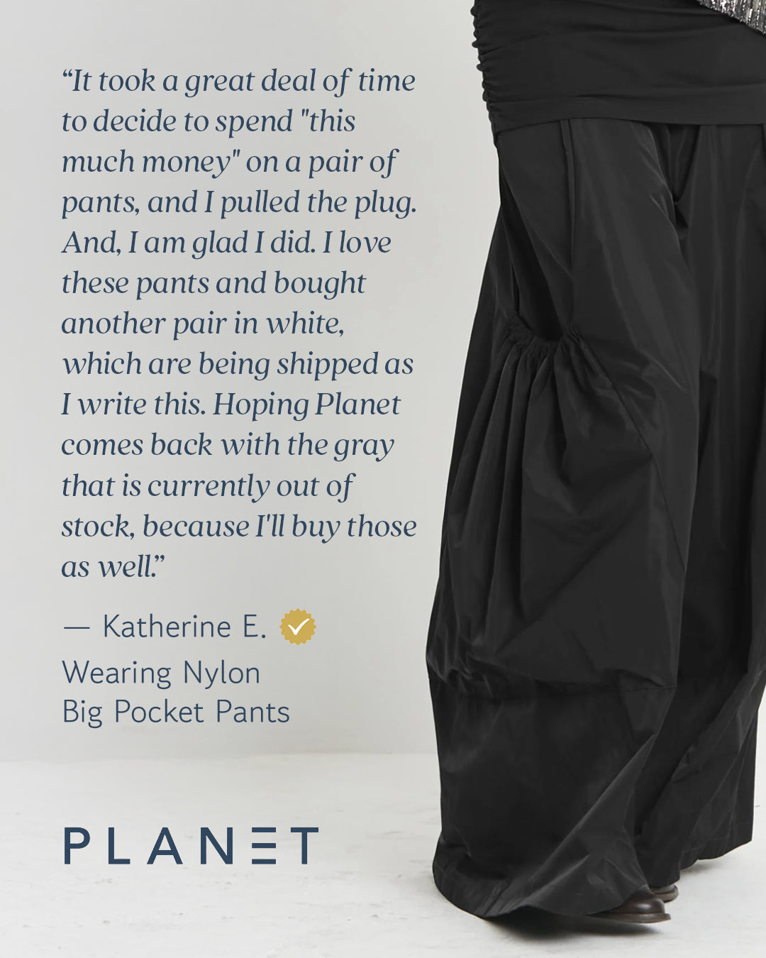 Nylon Big Pocket Pants - Mint - PLANET by Lauren G - Flyclothing LLC