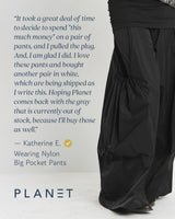 Nylon Big Pocket Pants - Mint - PLANET by Lauren G - Flyclothing LLC