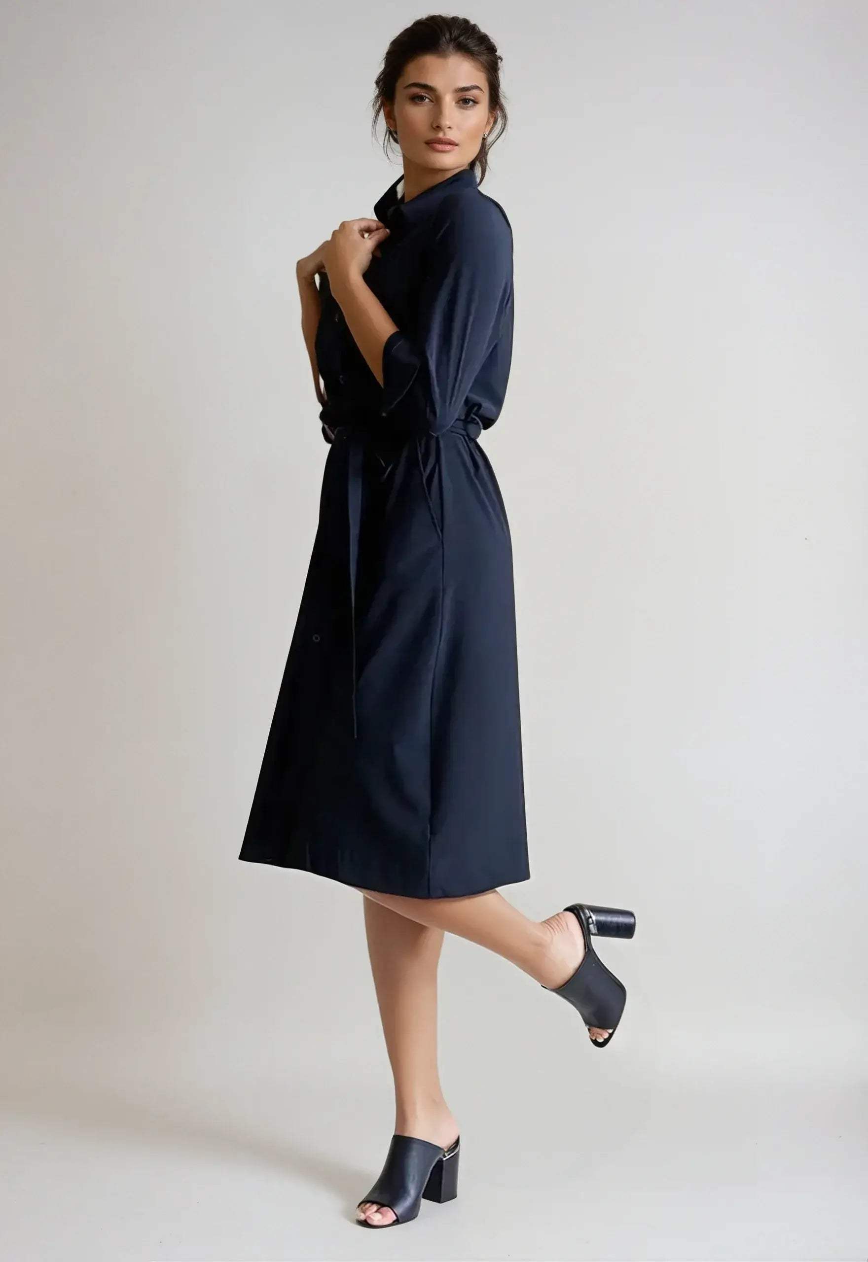 Kathleen Shirt Dress - Buki - Flyclothing LLC