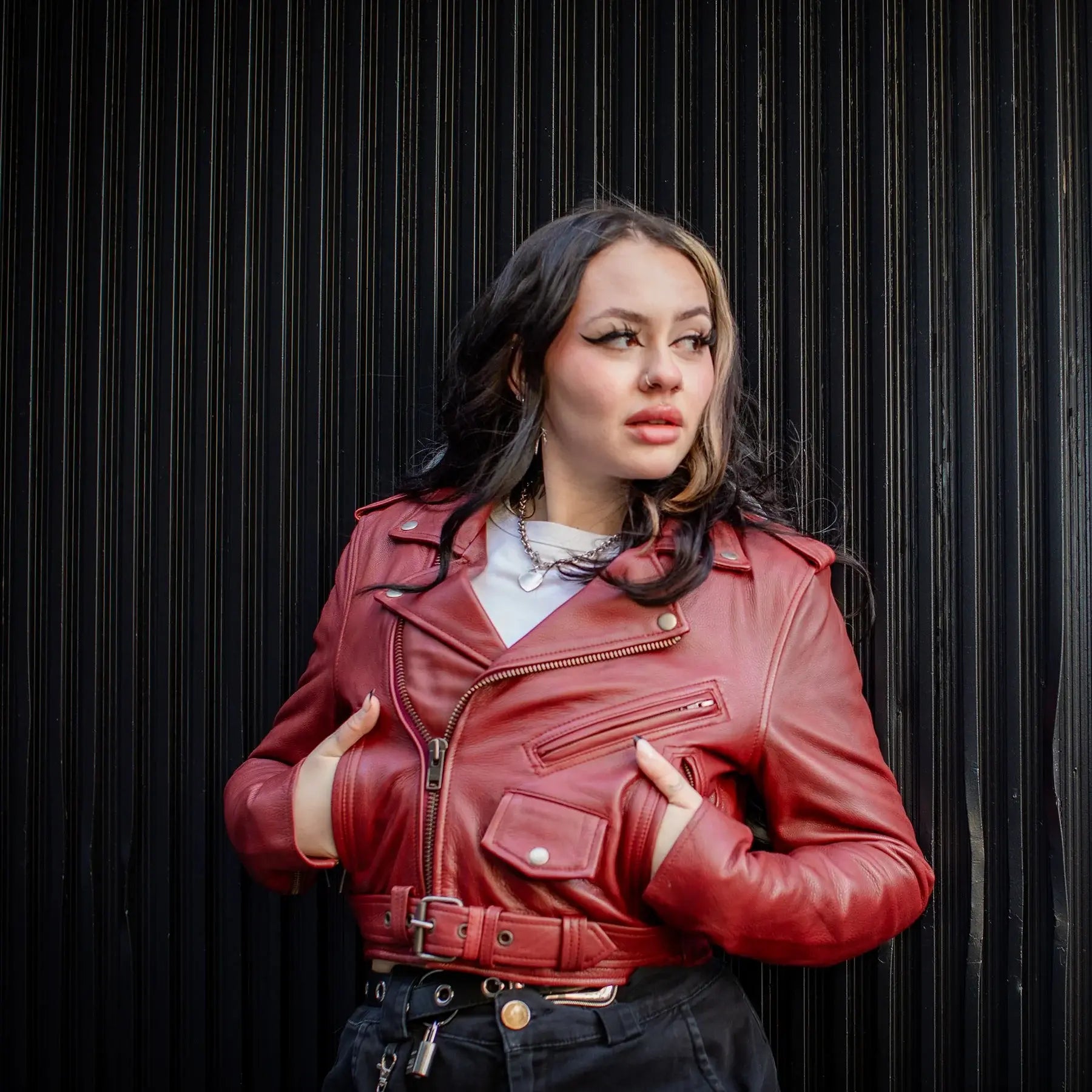 Katy - Women's Leather Jacket - BHBR - First Manufacturing Company - Flyclothing LLC
