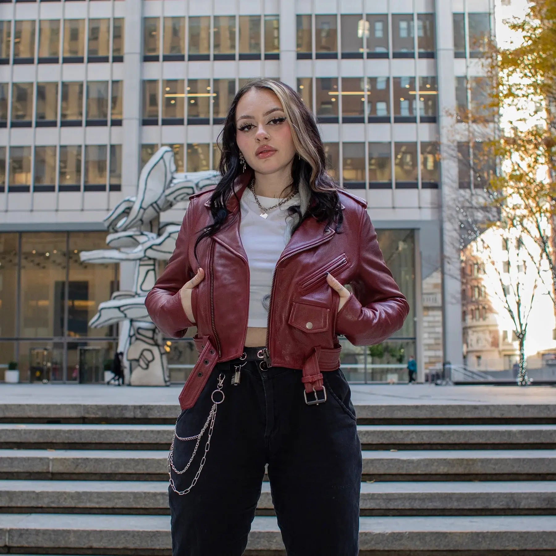 Katy - Women's Leather Jacket - BHBR - First Manufacturing Company - Flyclothing LLC