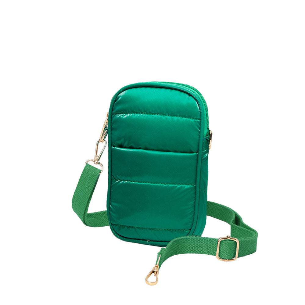 Glossy Puffer Rectangle Crossbody Bag - Madeline Love - Flyclothing LLC