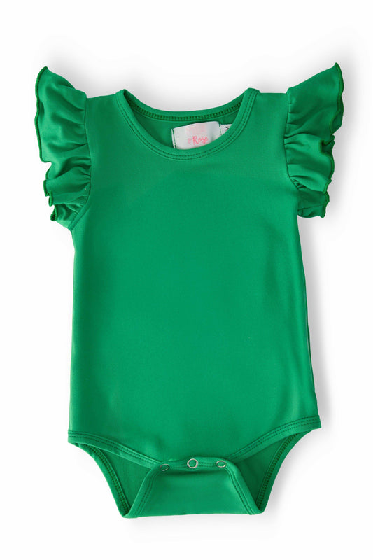 Kelly Green S/S Flutter Bodysuit - Mila & Rose ® - Flyclothing LLC