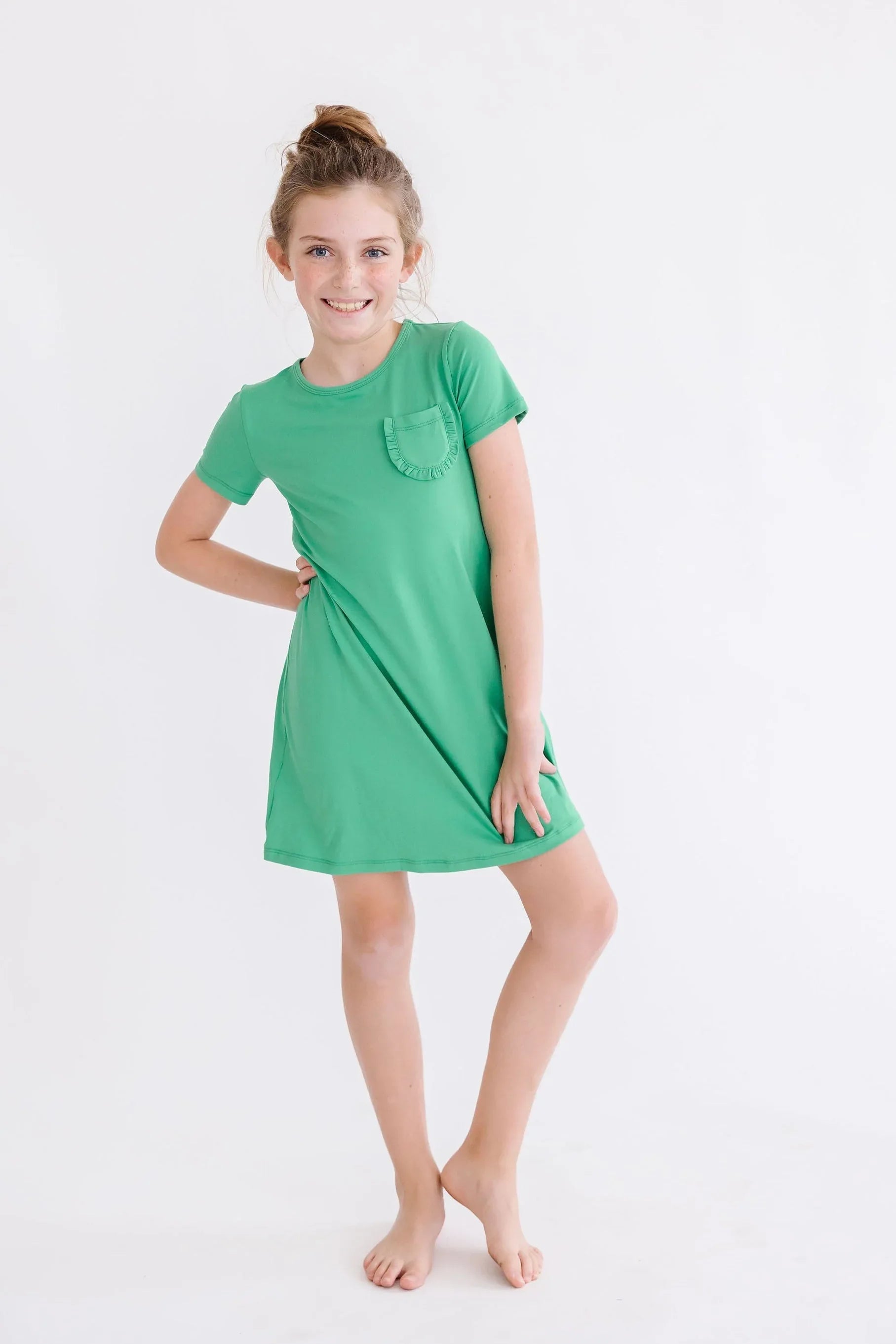 Kelly Green T-Shirt Dress - Mila & Rose ® - Flyclothing LLC
