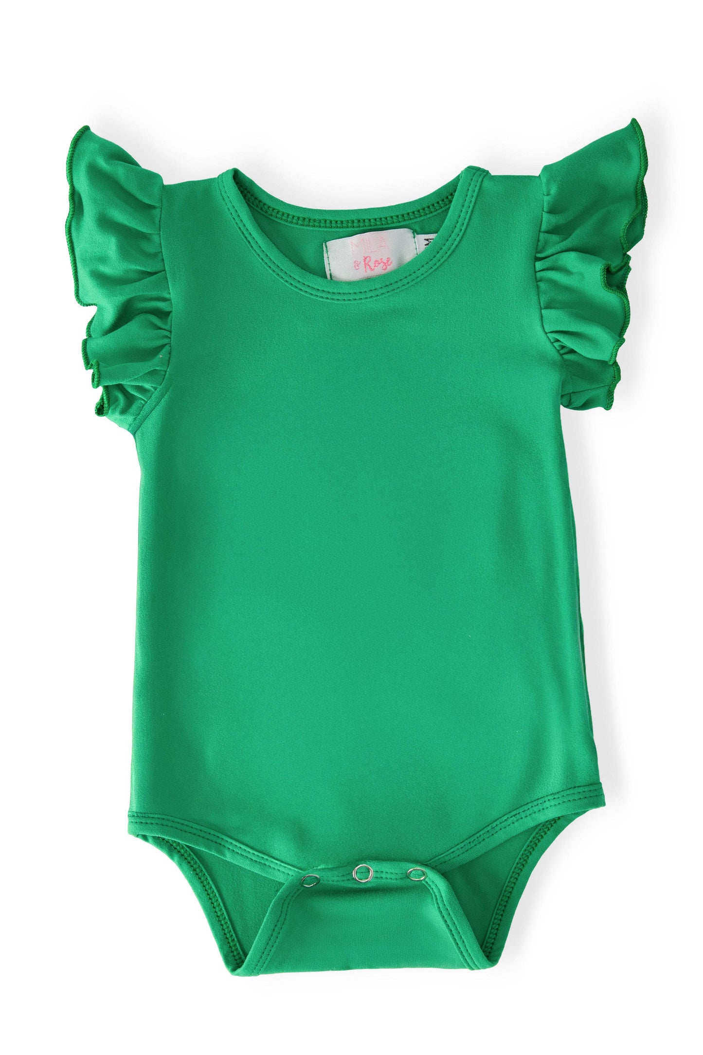Kelly Green S/S Flutter Bodysuit - Mila & Rose ® - Flyclothing LLC