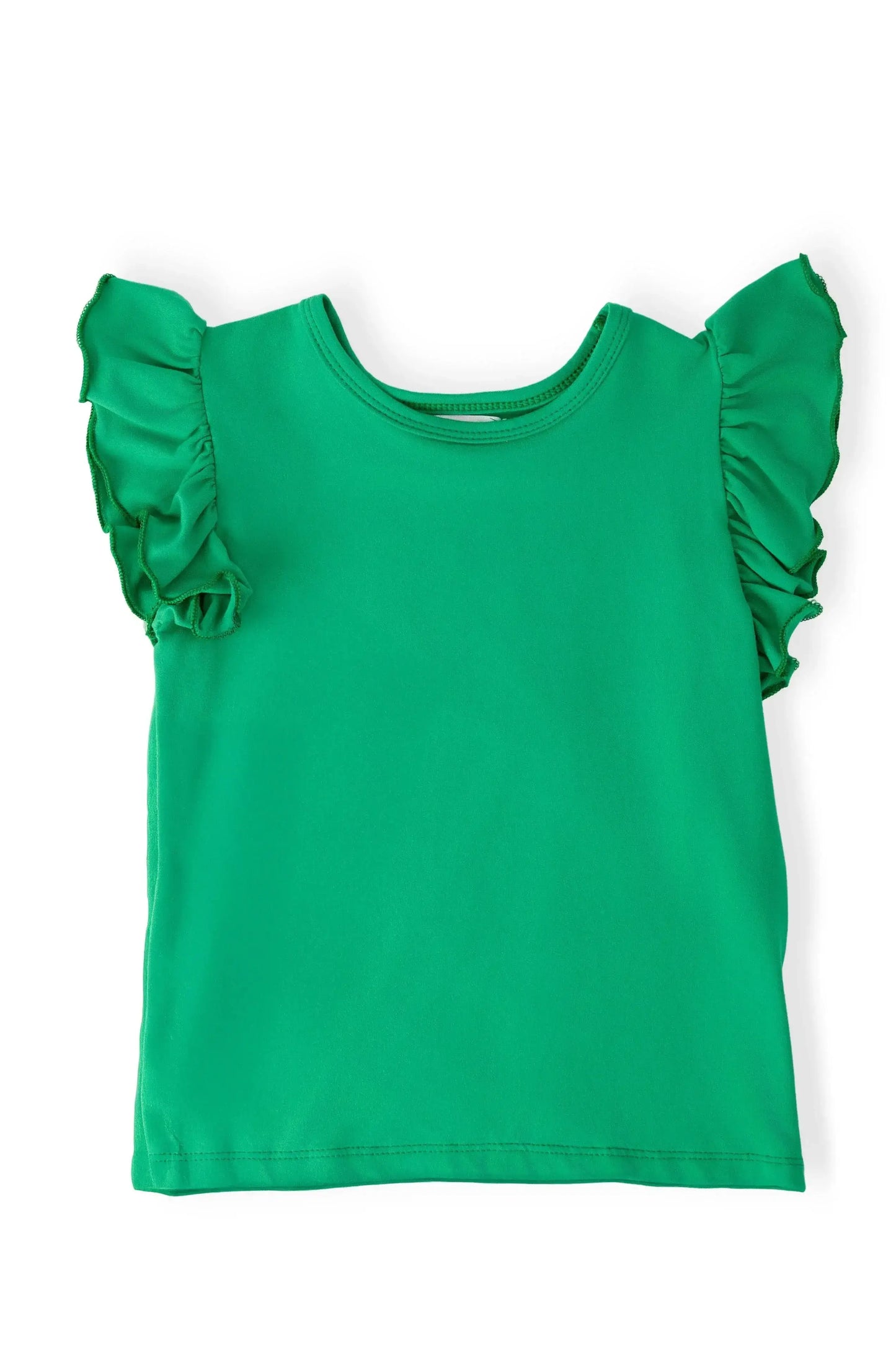 Kelly Green S/S Ruffle Tee - Mila & Rose ® - Flyclothing LLC