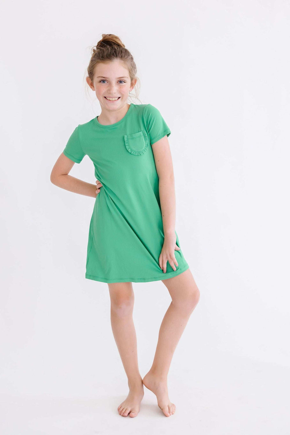 Kelly Green T-Shirt Dress - Mila & Rose ® - Flyclothing LLC