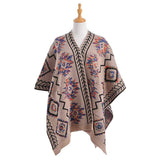 Beautiful Boho Patterned Front Pockets Poncho - Madeline Love - Flyclothing LLC