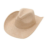 Rhinestone Embellished Faux Suede Western Cowboy Fedora Hat - Madeline Love - Flyclothing LLC