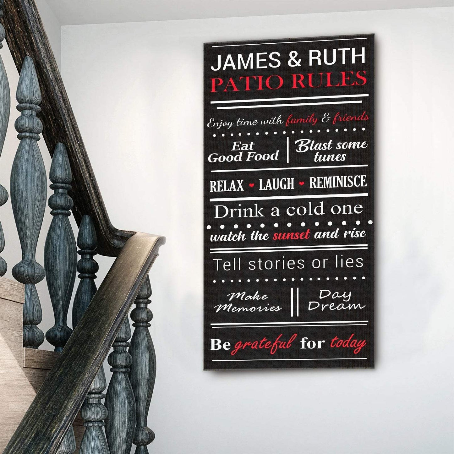 Patio Rules Sign - Tailored Canvases - Flyclothing LLC