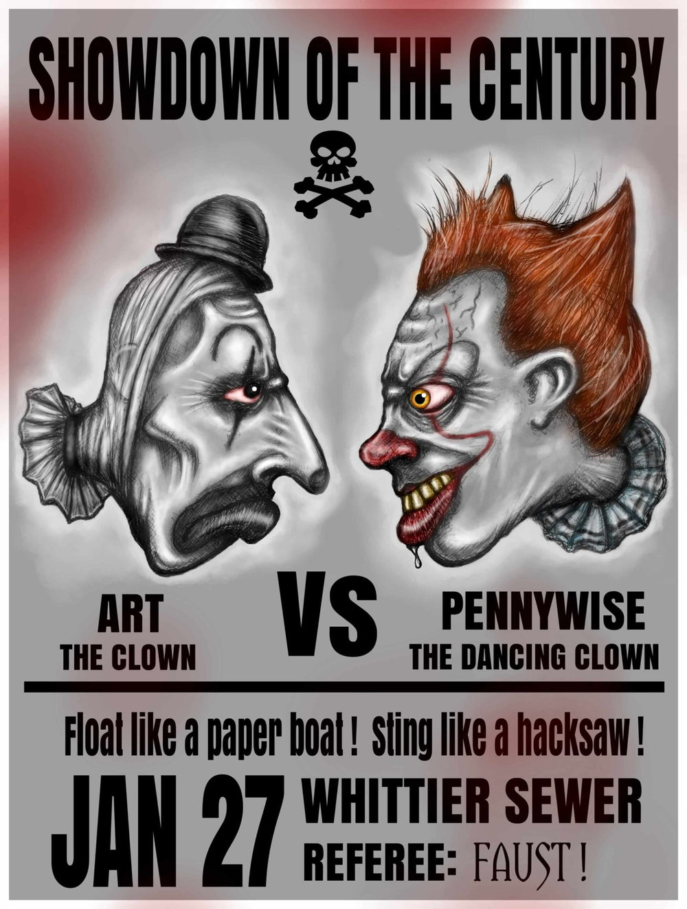 Black Market Art Company Killer Clown Town Print