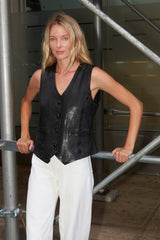 Kiralee RF Leather Vest, Black