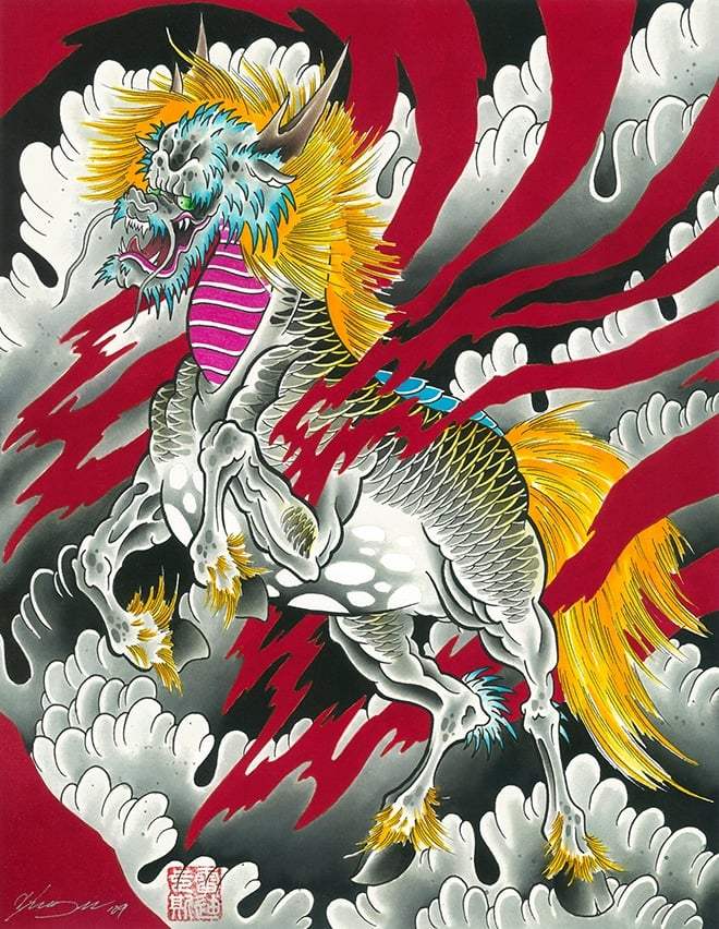 Black Market Art Company Kirin Print - Black Market Art Company - Flyclothing LLC