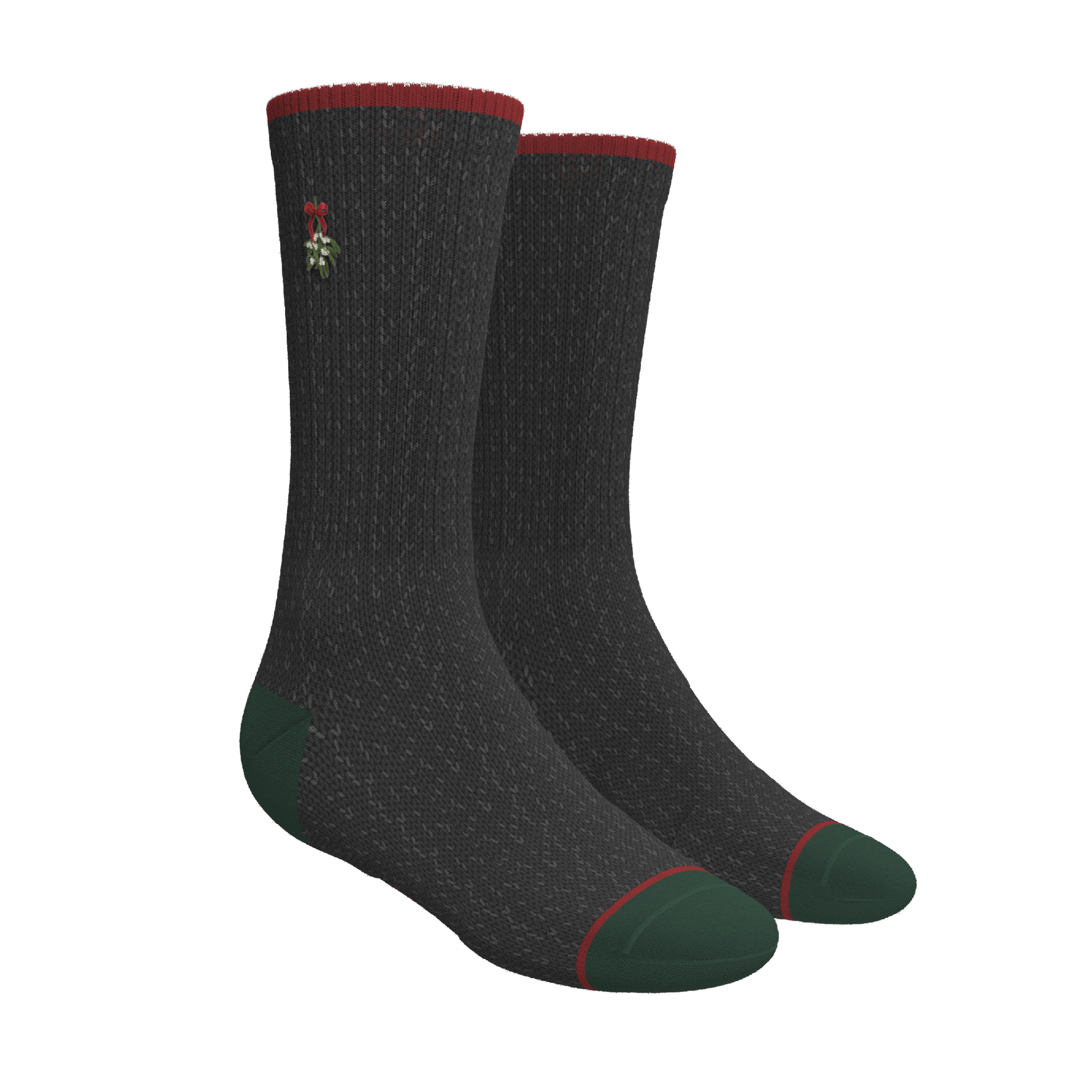 The Kiss Me There | Mistletoe Heel Hammock™ Crew Socks - Shinesty