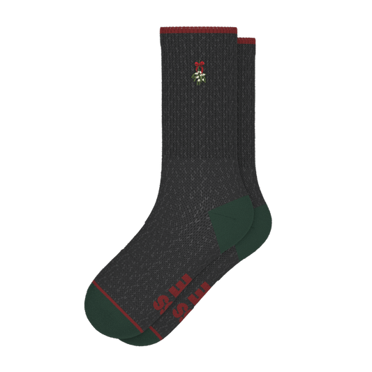 The Kiss Me There | Mistletoe Heel Hammock™ Crew Socks - Shinesty