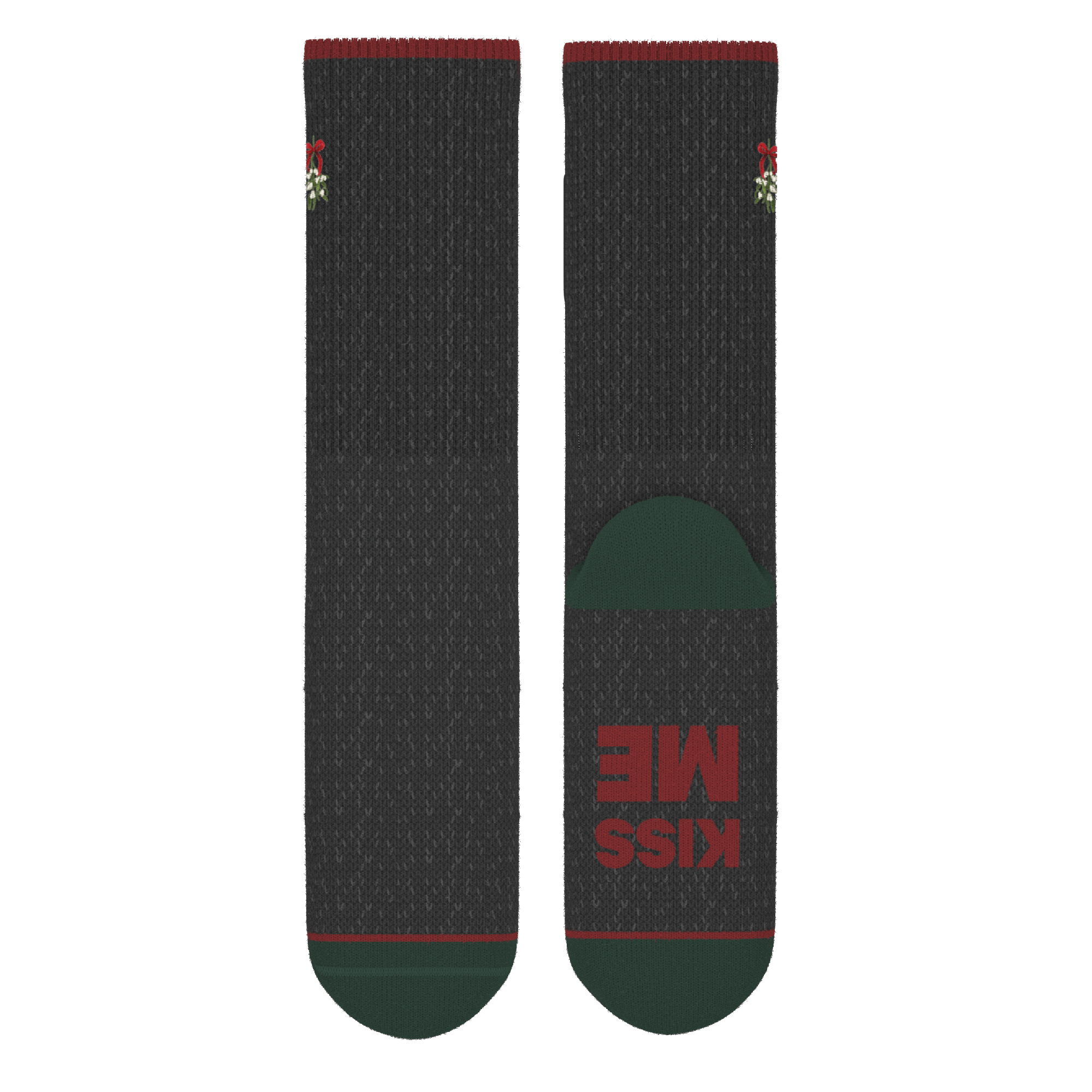 The Kiss Me There | Mistletoe Heel Hammock™ Crew Socks - Shinesty