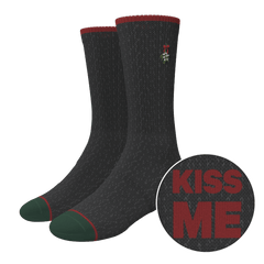 The Kiss Me There | Mistletoe Heel Hammock™ Crew Socks - Shinesty