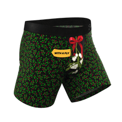 The Kiss Me There | Mistletoe Ball Hammock® Pouch Underwear With Fly - Shinesty