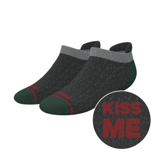 The Kiss Me There | Mistletoe Heel Hammock™ Ankle Socks - Shinesty