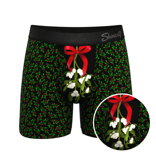 The Kiss Me There | Mistletoe Ball Hammock® Pouch Underwear With Fly - Shinesty