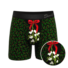 The Kiss Me There | Mistletoe Ball Hammock® Pouch Underwear With Fly - Shinesty