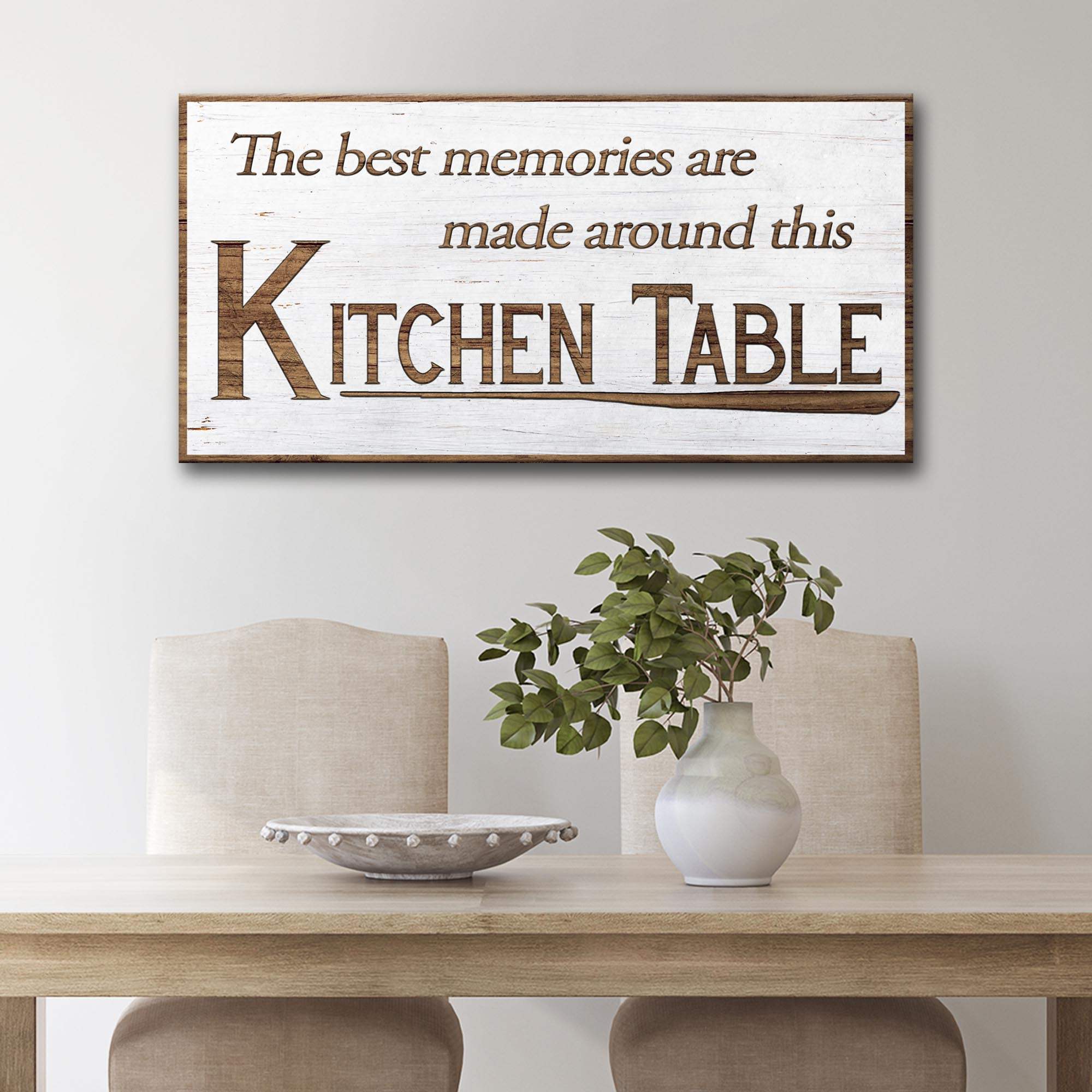 Kitchen Table Wall Art Sign - Tailored Canvases - Flyclothing LLC