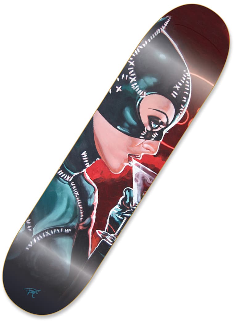 Black Market Art Company Kitty Cocktail & Skate Deck Print