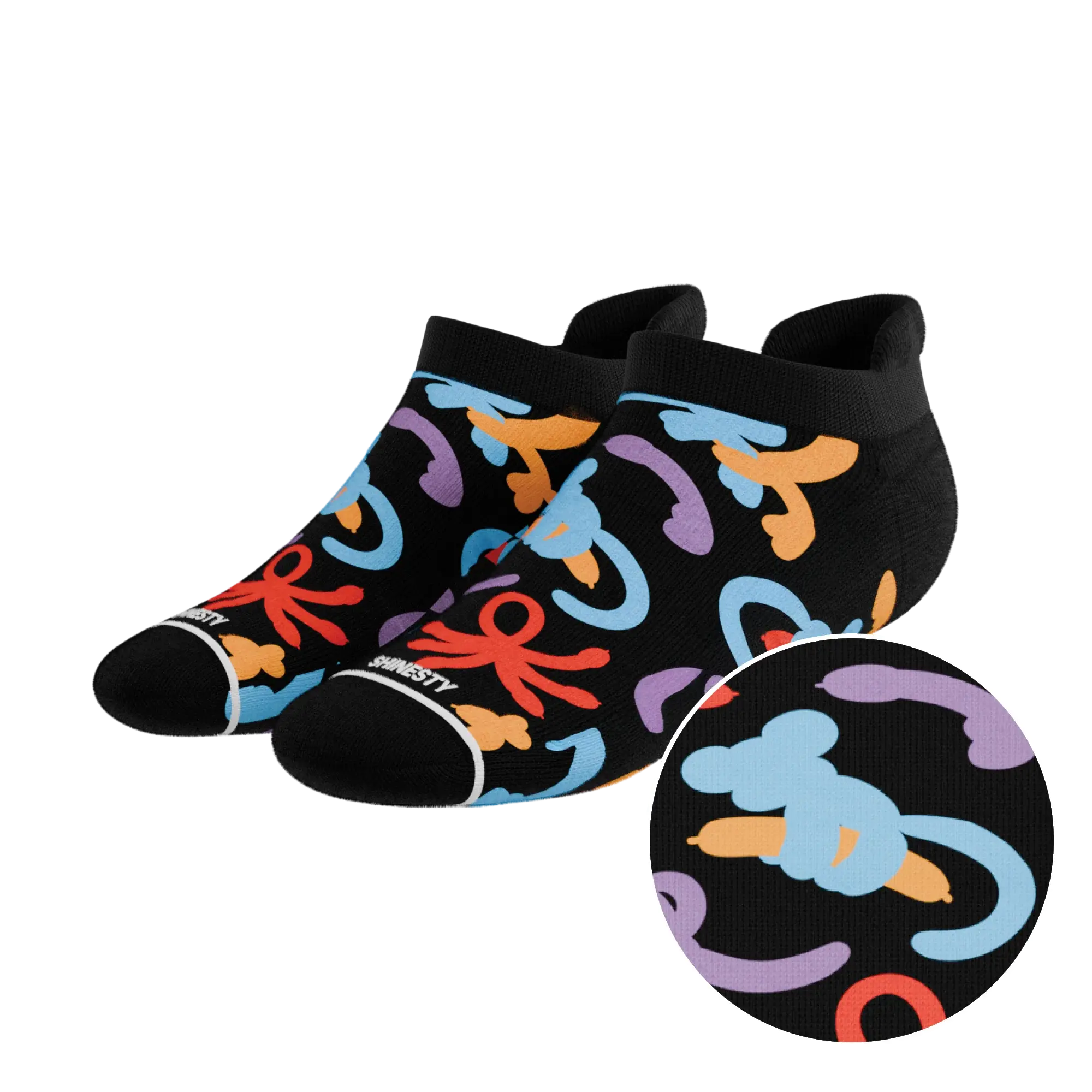 The Knot Tonights | Balloon Animal Heel Hammock™ Ankle Socks - Shinesty - Flyclothing LLC