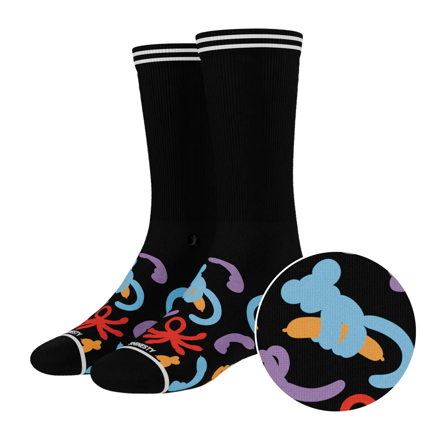 The Knot Tonights | Balloon Animal Heel Hammock™ Crew Socks - Shinesty - Flyclothing LLC