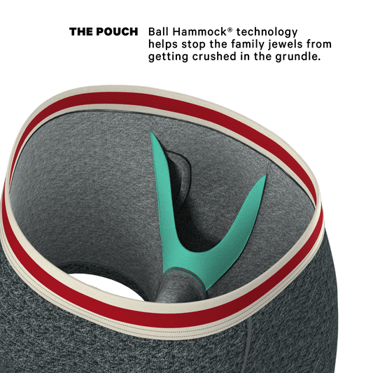 The Koala Camo | Heather Grey Ball Hammock® Pouch Underwear With Fly - Shinesty