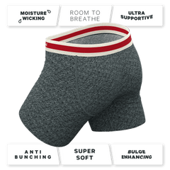 The Koala Camo | Heather Grey Ball Hammock® Pouch Underwear With Fly - Shinesty