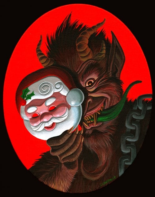 Black Market Art Company Krampus Trick or Treat Print