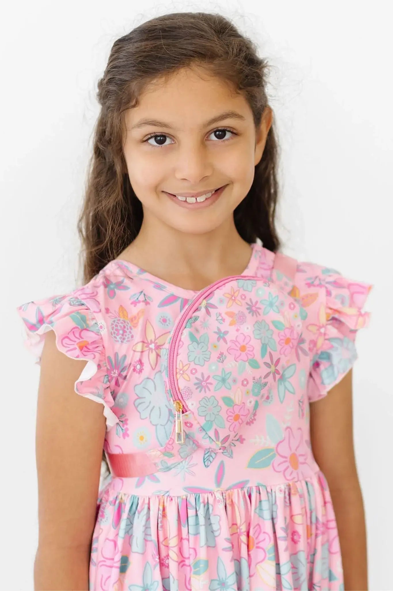 Beachy Blooms Flutter Sleeve Twirl Dress - Mila & Rose ® - Flyclothing LLC