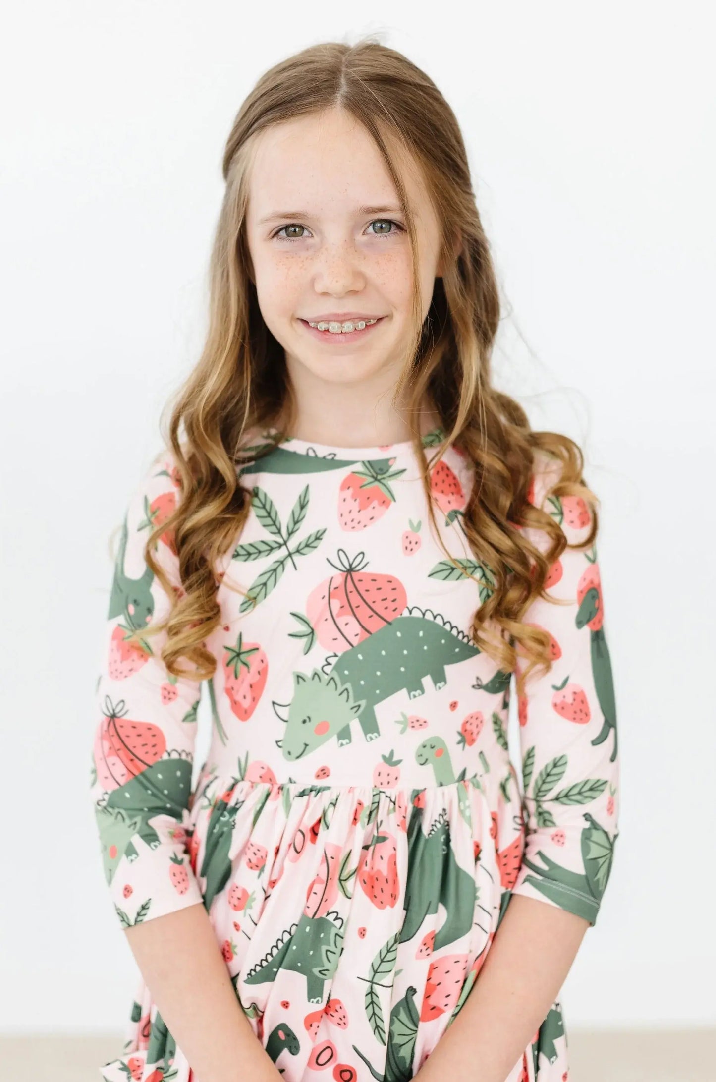 Hear Me Roar 3/4 Sleeve Pocket Twirl Dress - Mila & Rose ® - Flyclothing LLC