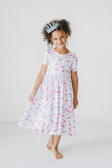 Mermaid Scales S/S Pocket Twirl Dress - Mila & Rose ® - Flyclothing LLC