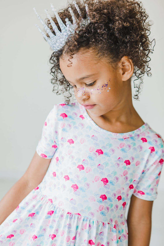 Mermaid Scales S/S Pocket Twirl Dress - Mila & Rose ® - Flyclothing LLC