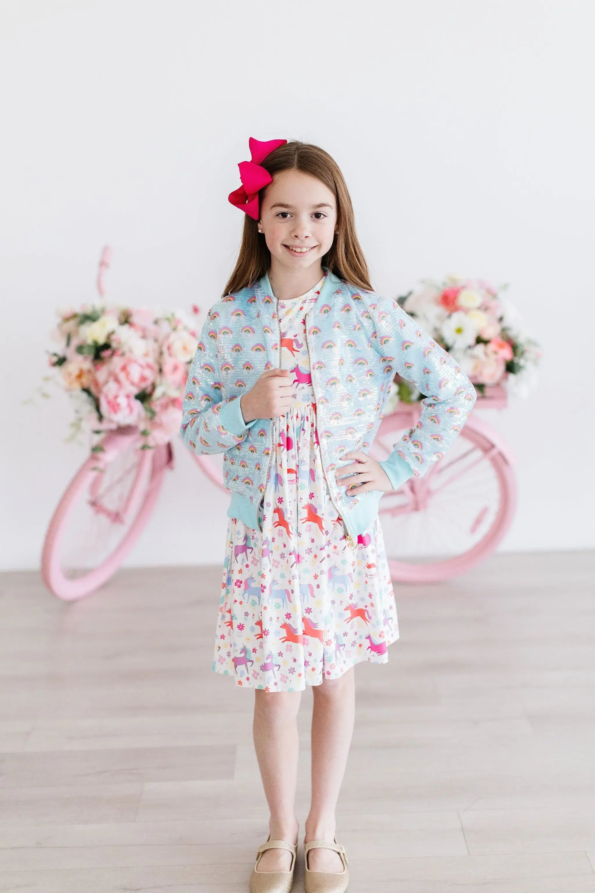 Mint Rainbow Sequin Jacket - Mila & Rose ® - Flyclothing LLC