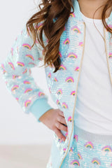 Mint Rainbow Sequin Jacket - Mila & Rose ® - Flyclothing LLC