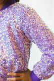 Purple Sequin Jacket - Mila & Rose ® - Flyclothing LLC