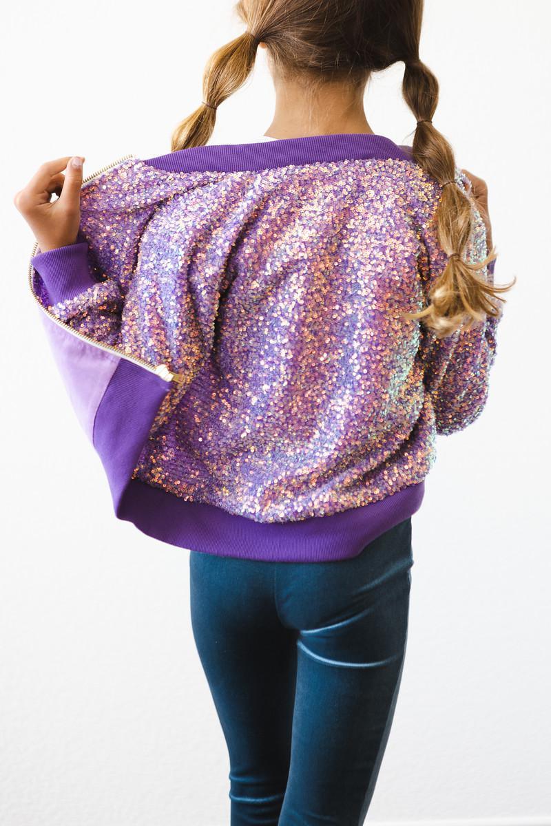 Purple Sequin Jacket - Mila & Rose ® - Flyclothing LLC