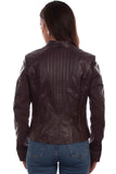 Scully leather Aubergine Ladies zip front jacket L1084 - Scully Leather