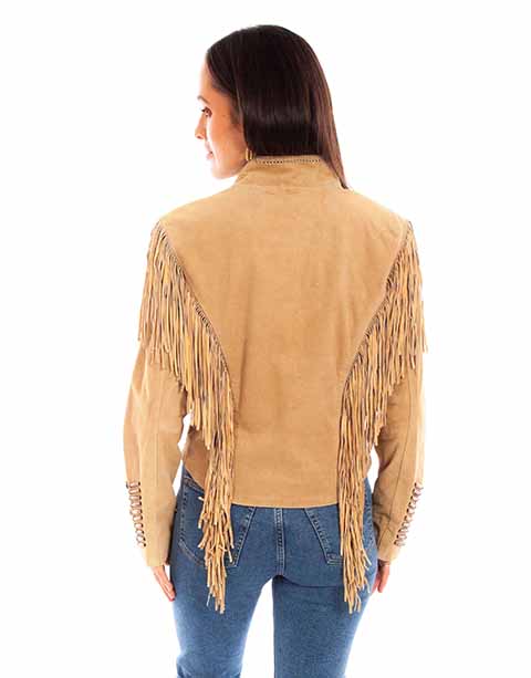 Scully Leather Old Rust Fringe/Lacing Jacket