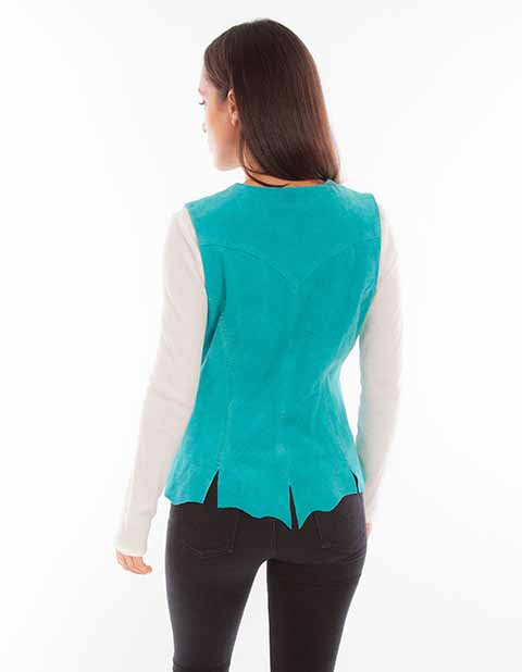 Scully Leather Turquoise Ladies Vest