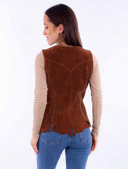 Scully Leather Cafe Brown Ladies Vest