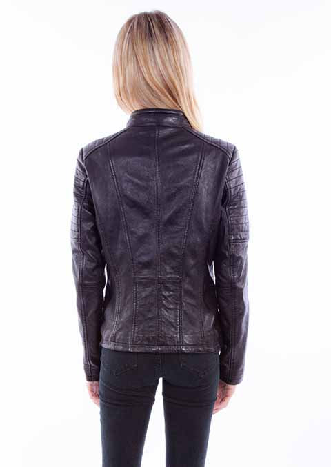 Scully Leather Black Lamb Ladies Zip Front Jacket