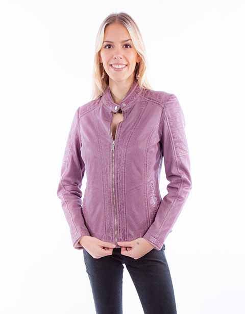 Scully Leather Lavender Ladies Zip Front Jacket