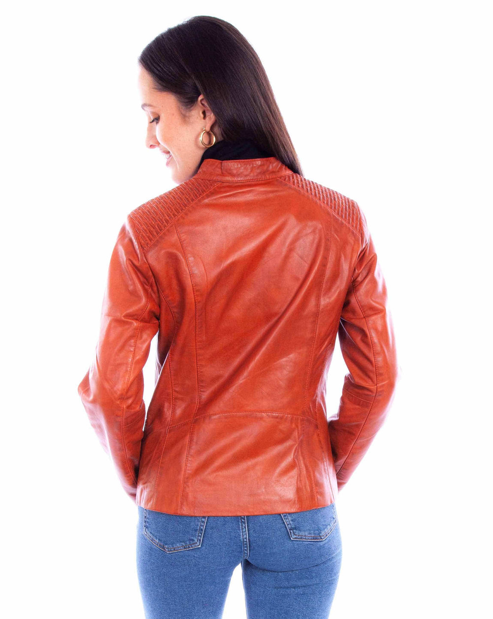Scully Leather Womens leatherwear rust zip front jacket - Scully Leather - Flyclothing LLC